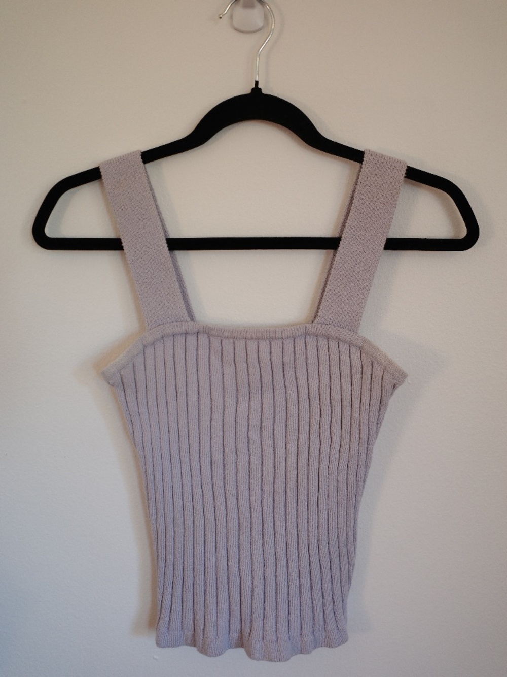 Madewell Lavender Lilac Ribbed Square Neck Tank Top